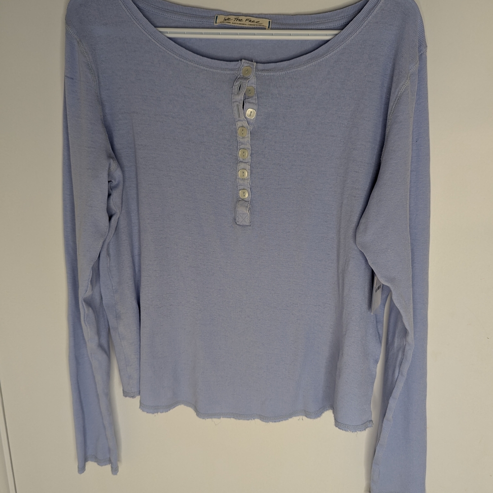 BNWT FREE PEOPLE WE THE FREE LONG SLEEVE SHIRT WOMENS XL